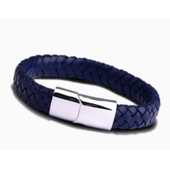 飒雅简约百搭牛皮男士手链