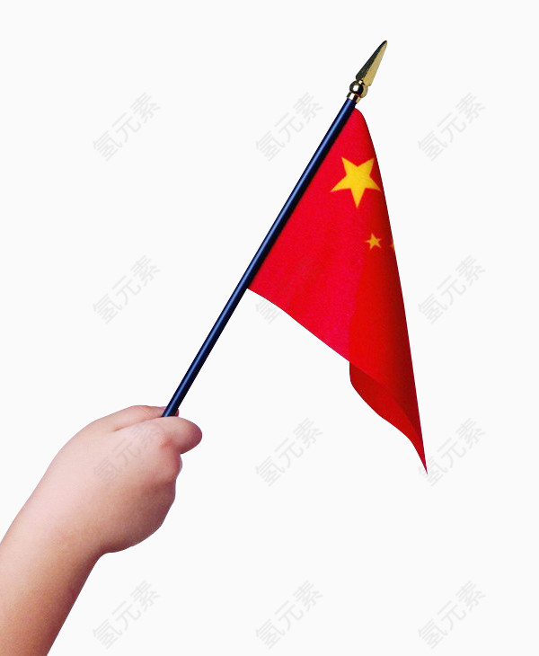飘扬手拿小红旗