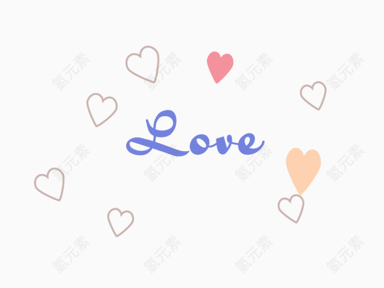 爱情心结婚卡通矢量素材