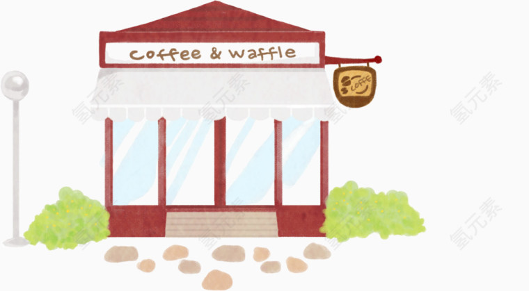 儿童插画咖啡店