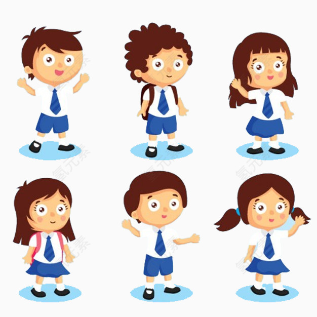 卡通小学生