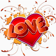 漂浮爱心love装饰