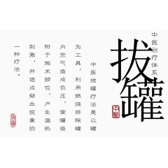 矢量中国古代拔火罐介绍