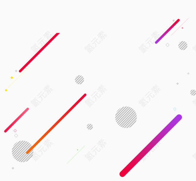 渐变线性漂浮素材