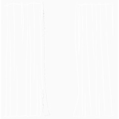 手绘白色线条窗帘