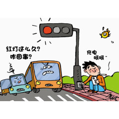 男孩严重阻碍交通