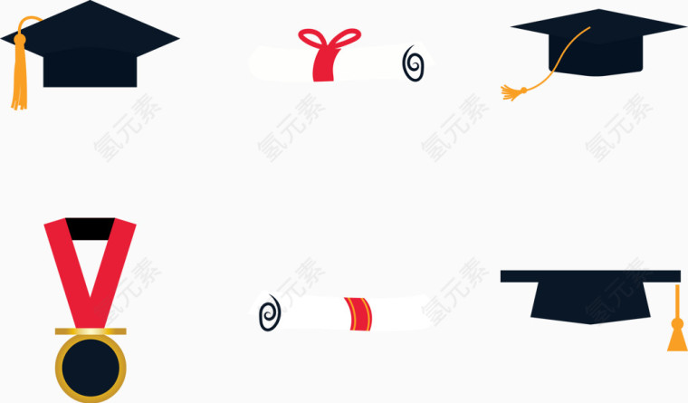 矢量毕业插图