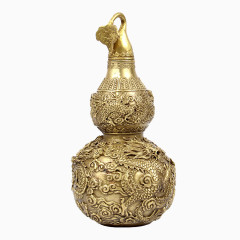 铜色的花纹葫芦