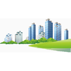 矢量建筑大厦插图