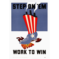 美国军靴脚踩纳粹标志