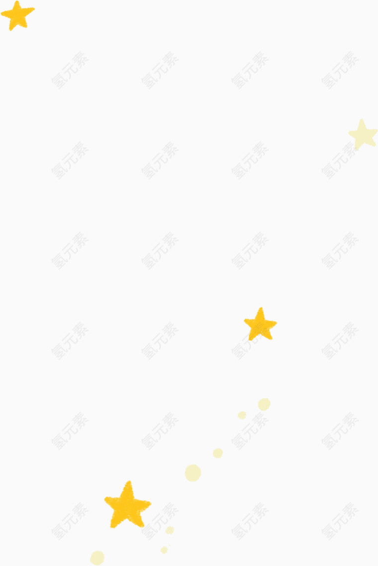 可爱卡通彩笔装饰星星插画