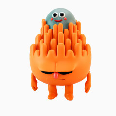 灰头黄身墨镜机器人