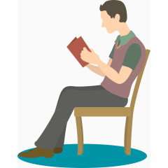 业务员无表情男子矢量图