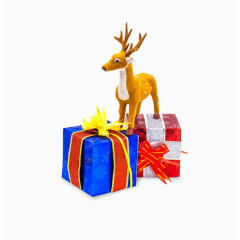 圣诞礼物和鹿