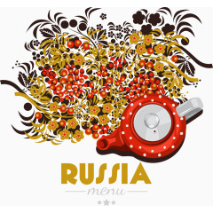 矢量俄国旅游宣传册