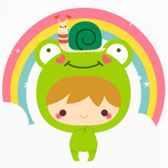 卡通青蛙装备女孩