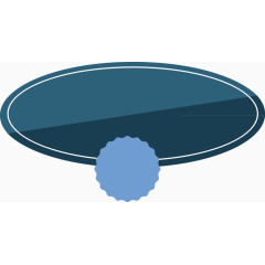 蓝色椭圆形文本框