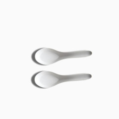 喇叭花勺子汤勺饭勺白色