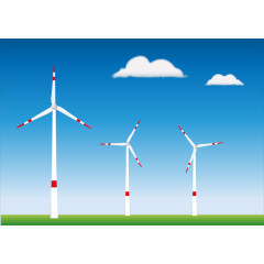 风车能源矢量图