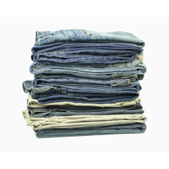 一堆多色牛仔裤