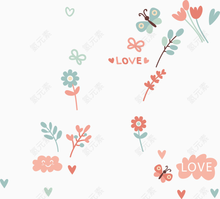 小花背景矢量图