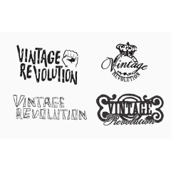 创意复古黑白标签