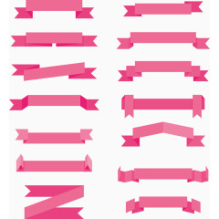 粉红色折纸彩带