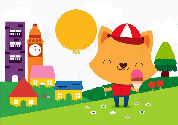 卡通卡通旅游度假小狗旅游度假小狗度假小狗