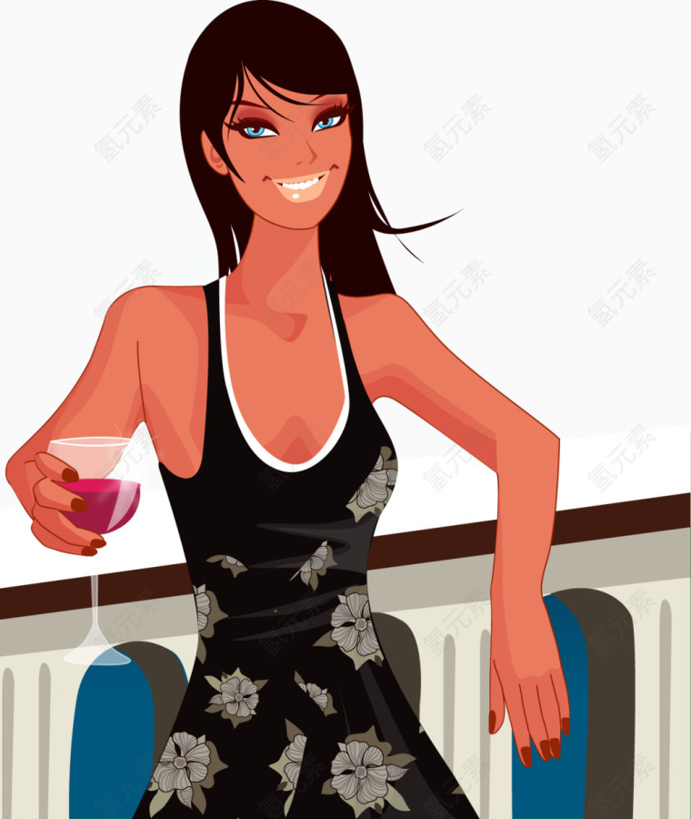 非洲女人矢量图