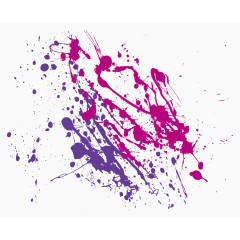 彩色颜料喷洒效果元素