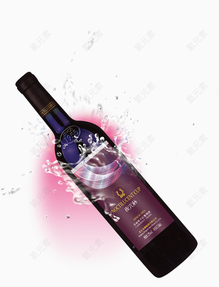 夜光杯红葡萄酒