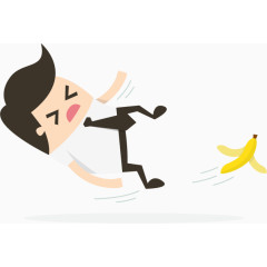 商务小人摔倒