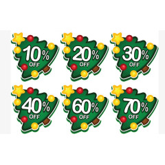 圣诞树促销标签