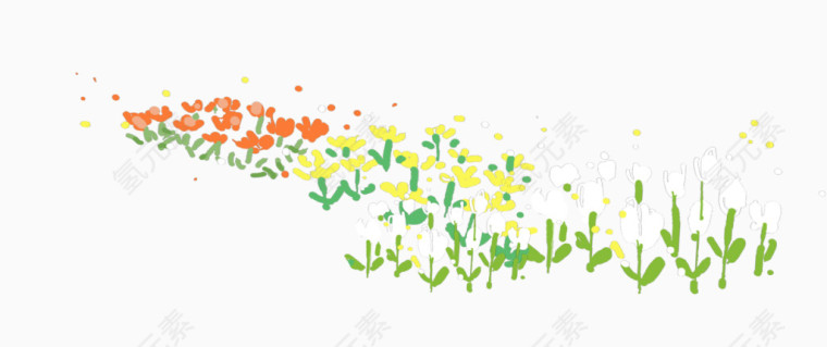 卡通花团