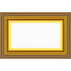 矢量手绘金色相框