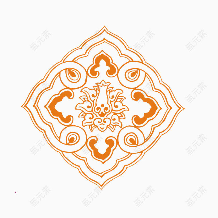 经典民族传统装饰图案纹路画素材