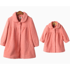 韩版纯色百搭亲子装