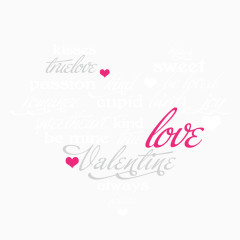 情人节爱心文字素材