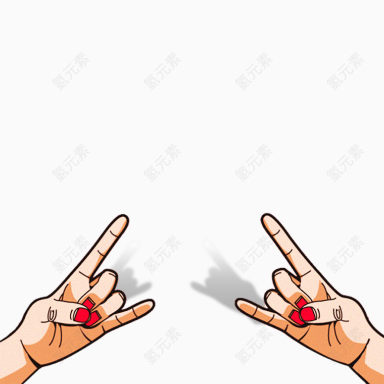 手在墙上的影子