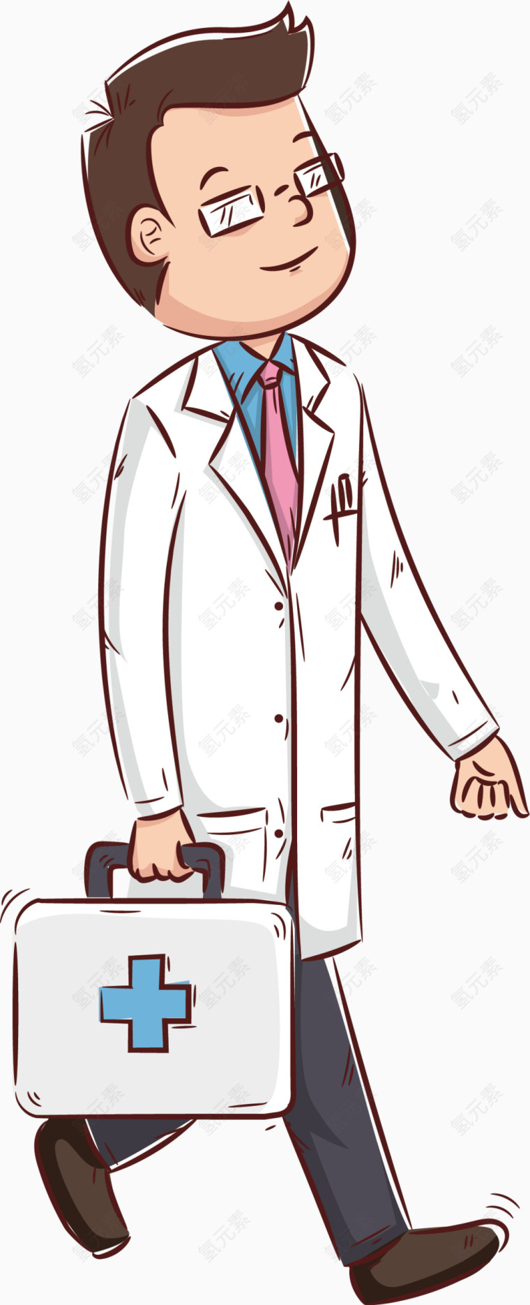 矢量医生职业人物形象