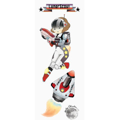 航空装备的女孩子