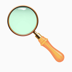 黄色木质金属放大镜