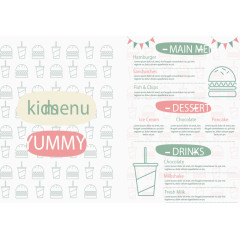 绿色快餐菜单模板