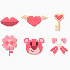 可爱的情人节元素矢量素材