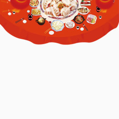 年夜饭上方装饰素材