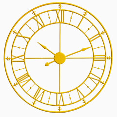 金色罗马数字钟表