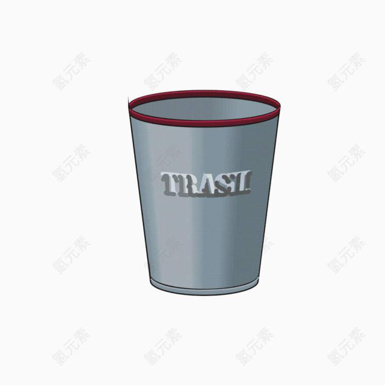 灰色垃圾桶图形