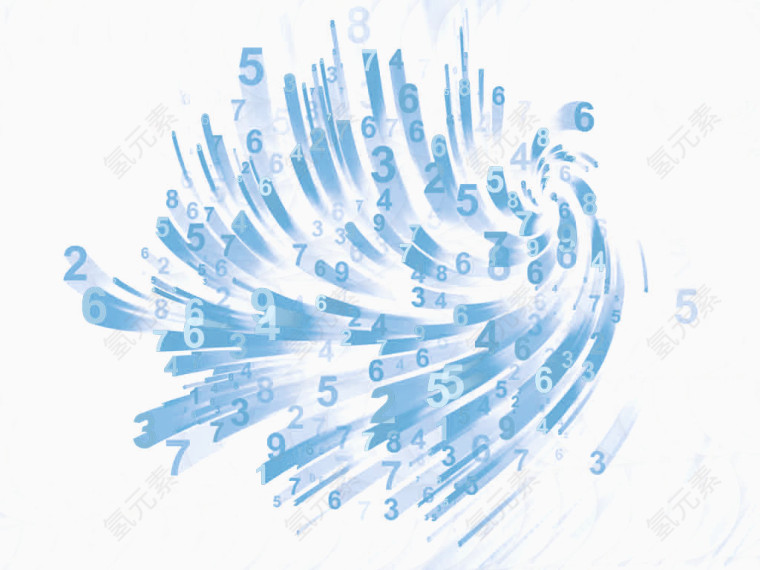 蓝色光束数字