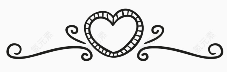 手绘黑白装饰画