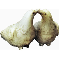 一对鸽子摆件饰物